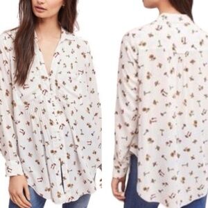 Anthropologie Maeve Matilda Mushroom Blouse - Rare print